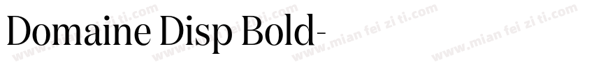 Domaine Disp Bold字体转换